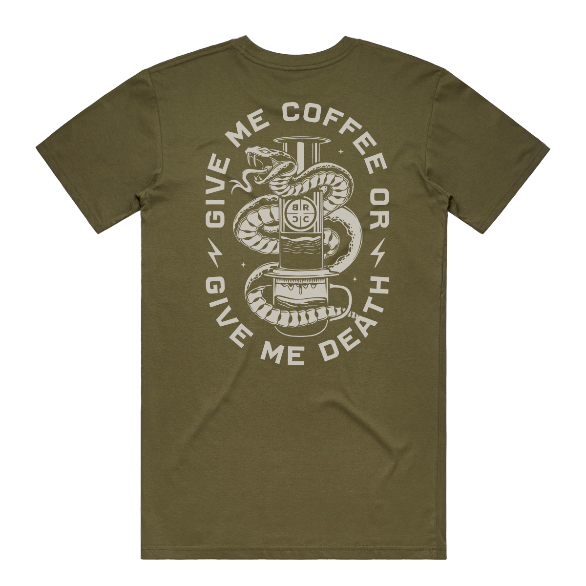 Give Me Coffee T-Shirt, Army