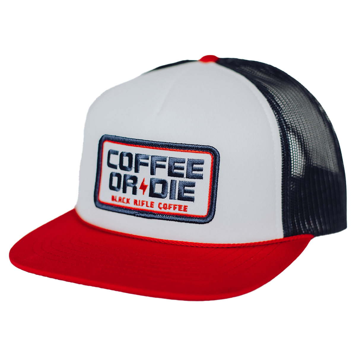 Coffee Or Die Rwb Foam Trucker Hat - Image 3